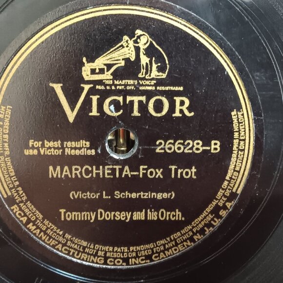 Tommy Dorsey & His Orchestra - 3 Shellac 78RPM Record Bundle - Circa 1940's - Picture 6 of 7